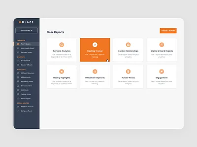 Dashboard - Blaze Reports app design app ui app ui design dashboard dashboard app dashboard design dashboard template dashboard ui design ui ui design uidesign user interface ux design ux ui ux ui design web app web app design web application design web design