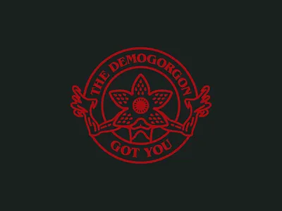 The Demogorgon Got You demogorgon horror illustration logo netflix stranger things vector