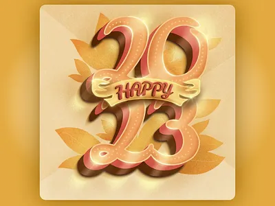 Happy New Year (2023) illustration vector