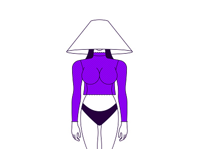 LADY IN PURPLE- Illustration abstract adult character colors concept creative design digital art dribbble illustration lady lamp night purple sexual vector
