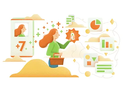 Loyalty Program Illustration client customer experience e comerce flat illustration loyalty loyalty program online shopping shopper shopping