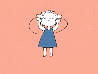 Jumping little girl animation child girl jump motion