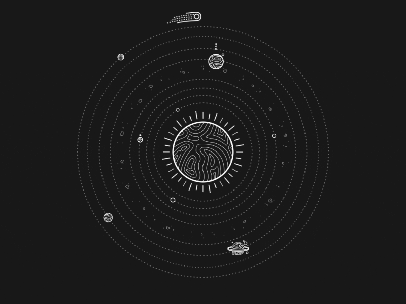 Solar System 2d adobe after effect aftereffects animation cosmos gif graphic design illustration illustrator motion planet retro solar system space texture vector