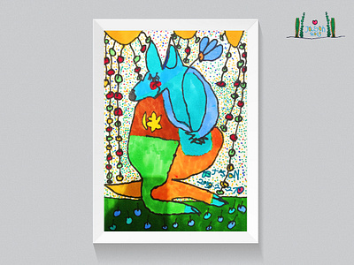 Kangaroo animals childrens illustration color cute fashion illustration funny illustration kangaroo