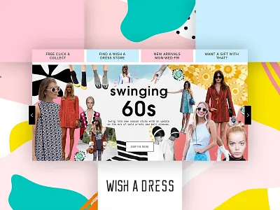 Wish a Dress - Web Design branding design graphic design identity illustration illustrator typography web