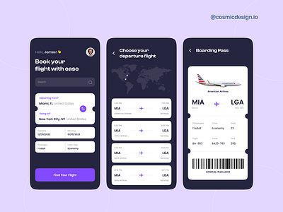 Airline Ticket Booking App UI Concept ✈️ app design graphic design illustration travel typography ui ux