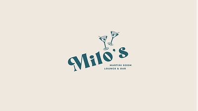 Milo's Martini Room Brand Design bar branding cocktail cocktail bar design drink food illustration martini
