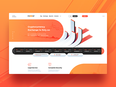 Rabbar Crypto Exchange crypto exchange gradient landing page ui vyazbrand web website design