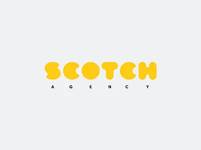 Scotch agency black creative flat font fonts idea lettering logo logos logosketch logotype marl minimal yellow