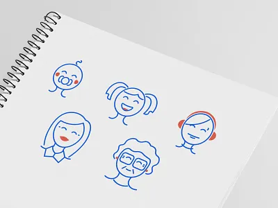 Growing Up baby childhood children girl grandma illustration lady life line old simple teenager vector woman young