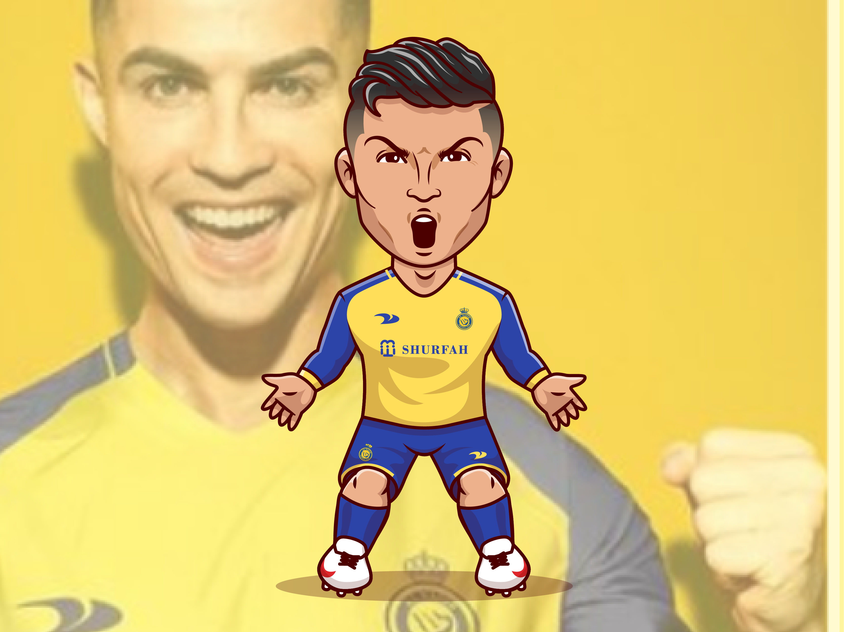 1 soccer superstar Cristiano Ronaldo Portrait - Pop-Art.Fun