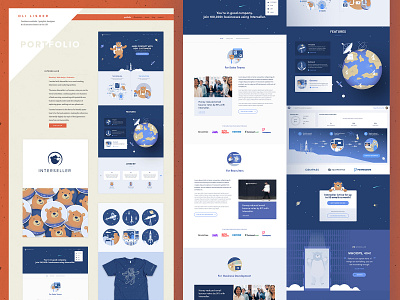 Portfolio update - Interseller branding illustration ui web website