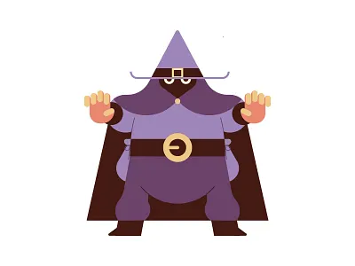Wizard animation character characterdesign design flat illustration vector wizard