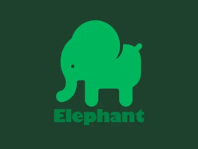 Elephant elephant gill sans green icon icon design illustration logo logo design typography