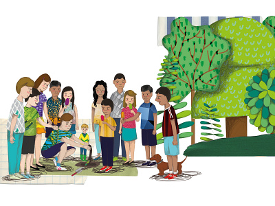 The seed of friendship children book illustration childrens book childrens illustration collage digital illustration illustration