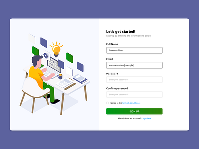 Sign Up - Daily UI #DailyUI #001 dailyui dailyui001 design interaction design sign up ui user experience user interface