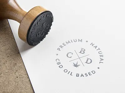 CBD vintage stamp branding cbd hemp packaging print seal stamp vintage
