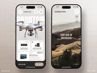 Drone shop - mobile app 4k app design drone drone app ecommerce flight fly flying drone ios mobile mobile app online project recording shop store ui ux video