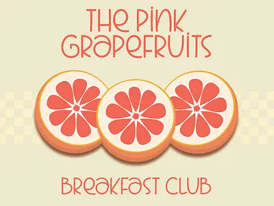 The Pink Grapefruits Breakfast Club graphic design illustration mockup product