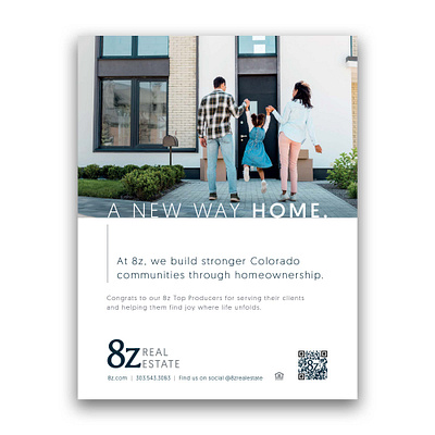 Full Page Print Ad | 8z Real Estate advertisement branding graphic design print typography