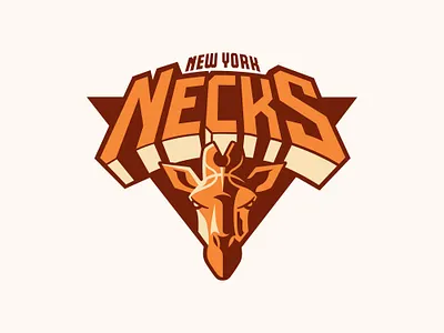 The world's only giraffe basketball team 30rock basketball branding giraffe illustrator knicks logo nba necks new york sports vector