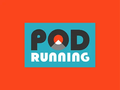 Pod Running Logo buffalo logo outdoors retro running coach sports thick lines trail running trail running coach ultra running ultramarathon
