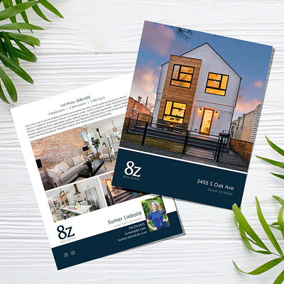 Property Marketing Materials | 8z Real Estate branding graphic design mailers marketing marketing collateral materials postcards print real estate typography