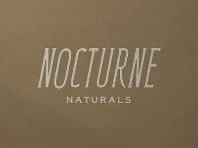 Nocturne Naturals branding custom design logo logotype typography vintage wordmark