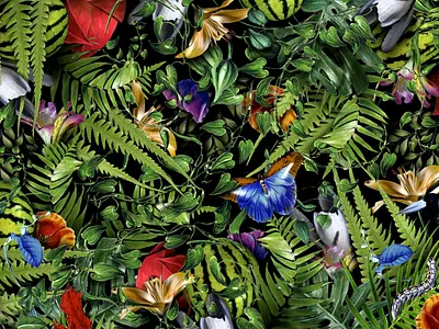 Botanics beauty drawn folioart illustration leaves nabil nezzar nature packaging pattern wildlife