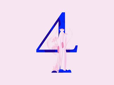 36daysoftype • 4 2d 2d art 36daysoftype 36daysoftype 4 36daysoftype04 affinitydesigner color colorful cute design flat illustration minimal pastels plants typography vector web