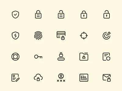Myicons — Protection, Security line icons essential icons flat icons icon collection icon design icons icons design icons pack icons set interface icons line icons myicons protection icons security icons ui ui design ui designer ui icons uidesign web design web designer