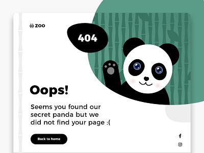 DailyUI 008 - 404 404 404 page daily ui dailyui design illustration ui web design webdesign website zoo