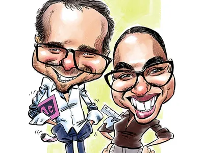 Couple caricature avatar caricature caricatures cartoon character drawing humour illustration portrait