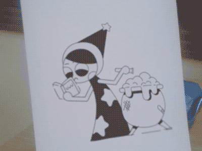 Witch Girl (Tracking) 2d ae after effects animation flat gif tracking witch