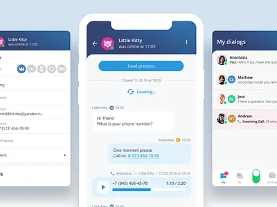 Mobile chat for manager chat chat app mobile app mobile ui