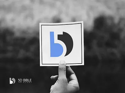 5D Bible Study Logo 5 amazing branding clean clever combination combine creative design icon letter logo modern monogram negative space new number simple smart vector