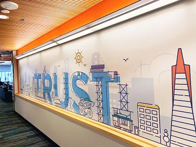 Vinyl wall art art branding graphic design illustration san francisco sift science vector