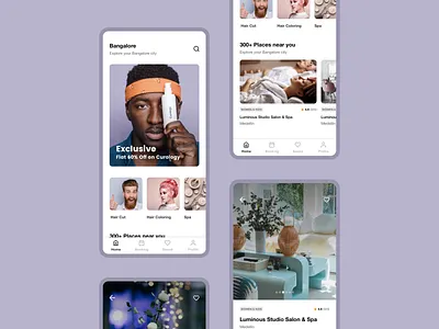 App UI design concept android app app booking clean ui concept design ios online salon spa ui ux white app design whitespace