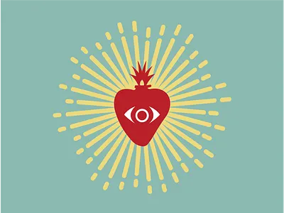 Sacred heart sees all design female female designer icons illustration illustrator sacred heart