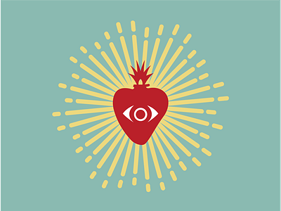 Sacred heart sees all design female female designer icons illustration illustrator sacred heart