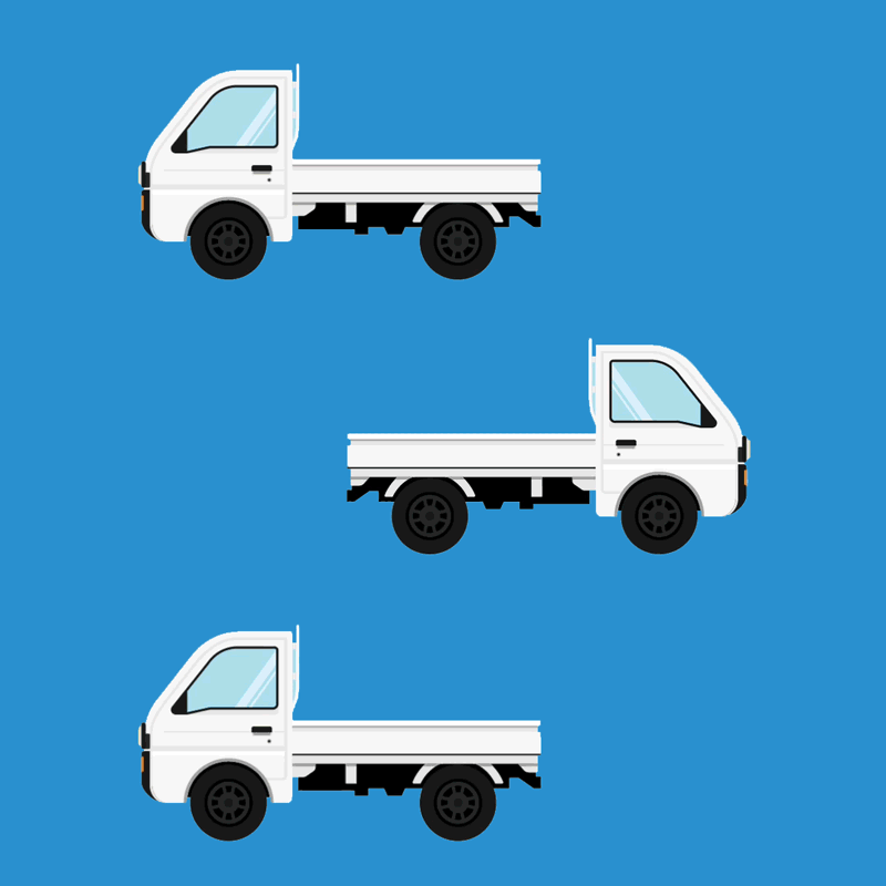 Rollin' 2dillustration animation blue and white david suzuki illustration illustration for kids japanese truck micro animation repeating pattern suzuki carry truck animation