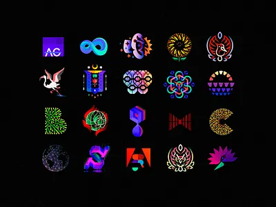 Colorful Logo Collection - 2022 branding brazil bright collection color colorful colors design digital illustration illustrator logo logodesign logomarca logotipo logotype neon showcase vector vivid