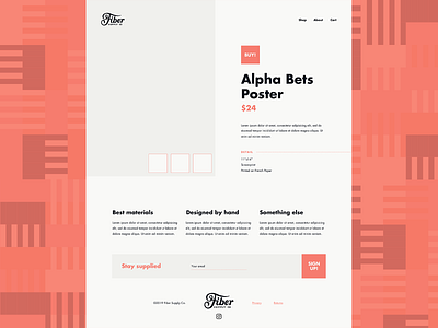 Fiber Website (Lofi Design) black branding branding agency branding design ecommerce fiber futura futura bold goods layout lofi merch pink site store web design website wireframe