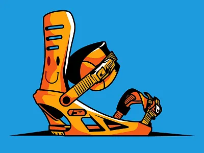 Happy Binding binding smiley snowboarding