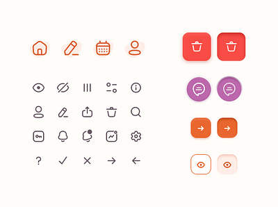 Soft Icon Set app icons button design icon design icon set ui design ui kit