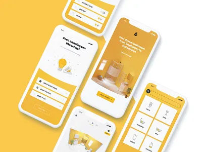 Bathroom Design Software UI for DigitalBridge app design bathroom clean clean ui digital digitalbridge mobile mobile app mobile app design mobile ui ui ui design uidesign uiux user interface user interface design ux wip yellow yellow ui