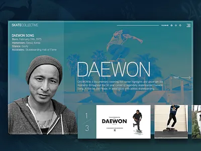 Daewon Song design home page landing page mockup portfolio responsive ui uiux ux web web design website