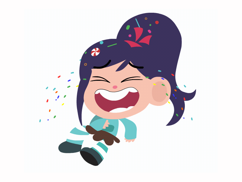 Vanellope von Schweetz "LOL" 2d animation animation character animation characters disney disney art disney princess motion graphics portland wreck it ralph