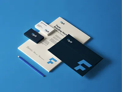Flyit Stationery arrow bird blue f logo fly logo شعار لوجو لوقو مصمم شعارات
