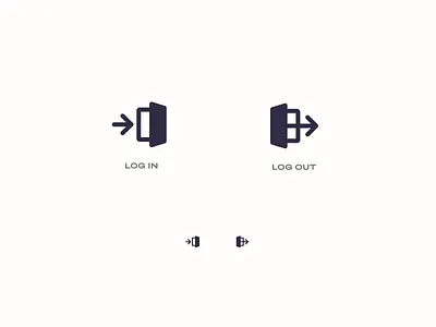 Log In & Out icons illustration log in log out login logout simple